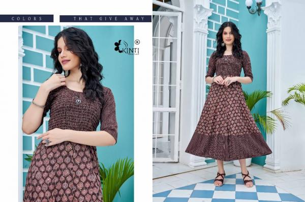 Kinti Blue Designer Fancy Anarkali Kurti Collection